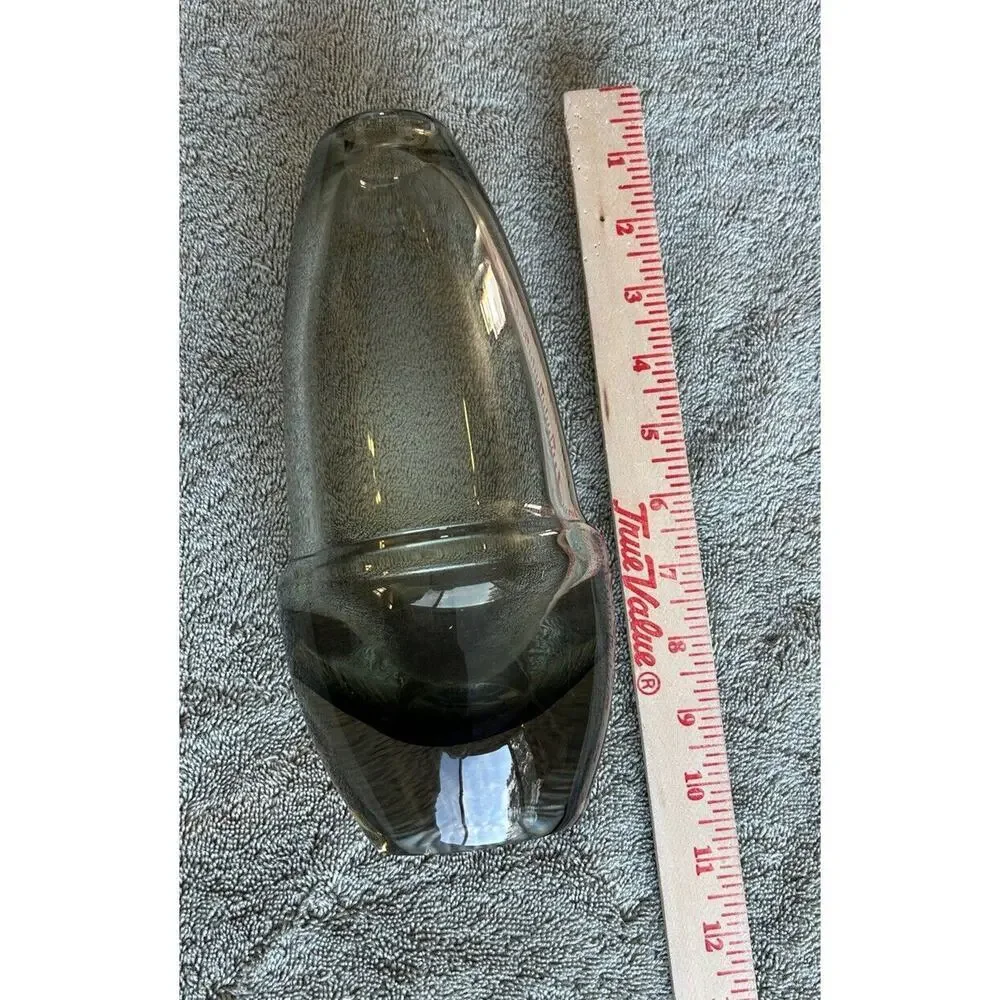 Holmegaard Smoke Art Glass Vase by Per Lutken Danish Classic Piece Unmarked 9”